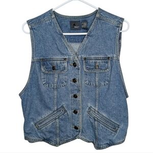 Liz Claiborne Blue Denim Vest